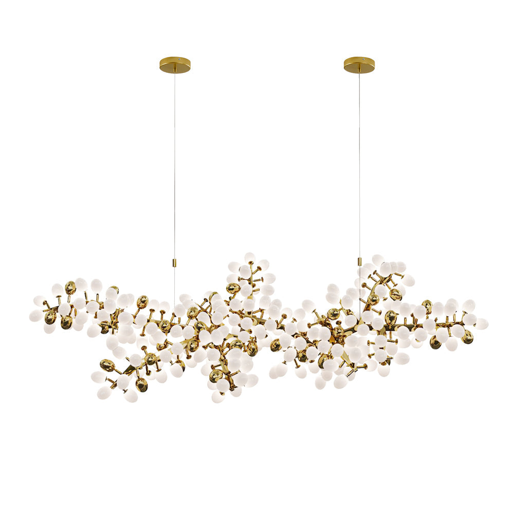 Grape Vine Bunch Chandelier Light Fixture for Dining Room & Rustic Decor