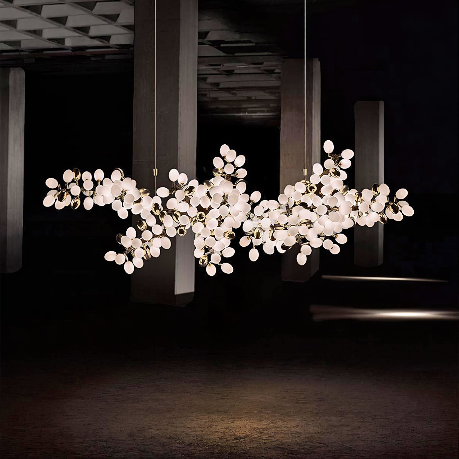 Grape Vine Bunch Chandelier Light Fixture for Dining Room & Rustic Decor