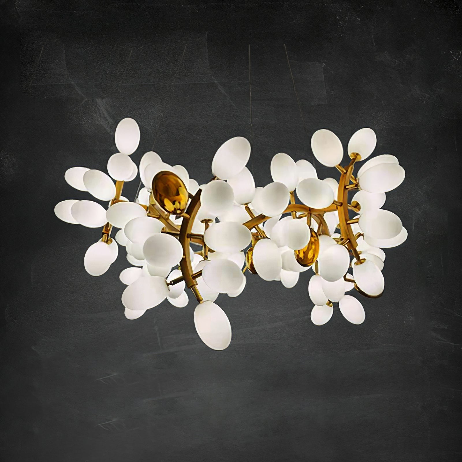 Grape Vine Bunch Chandelier Light Fixture for Dining Room & Rustic Decor