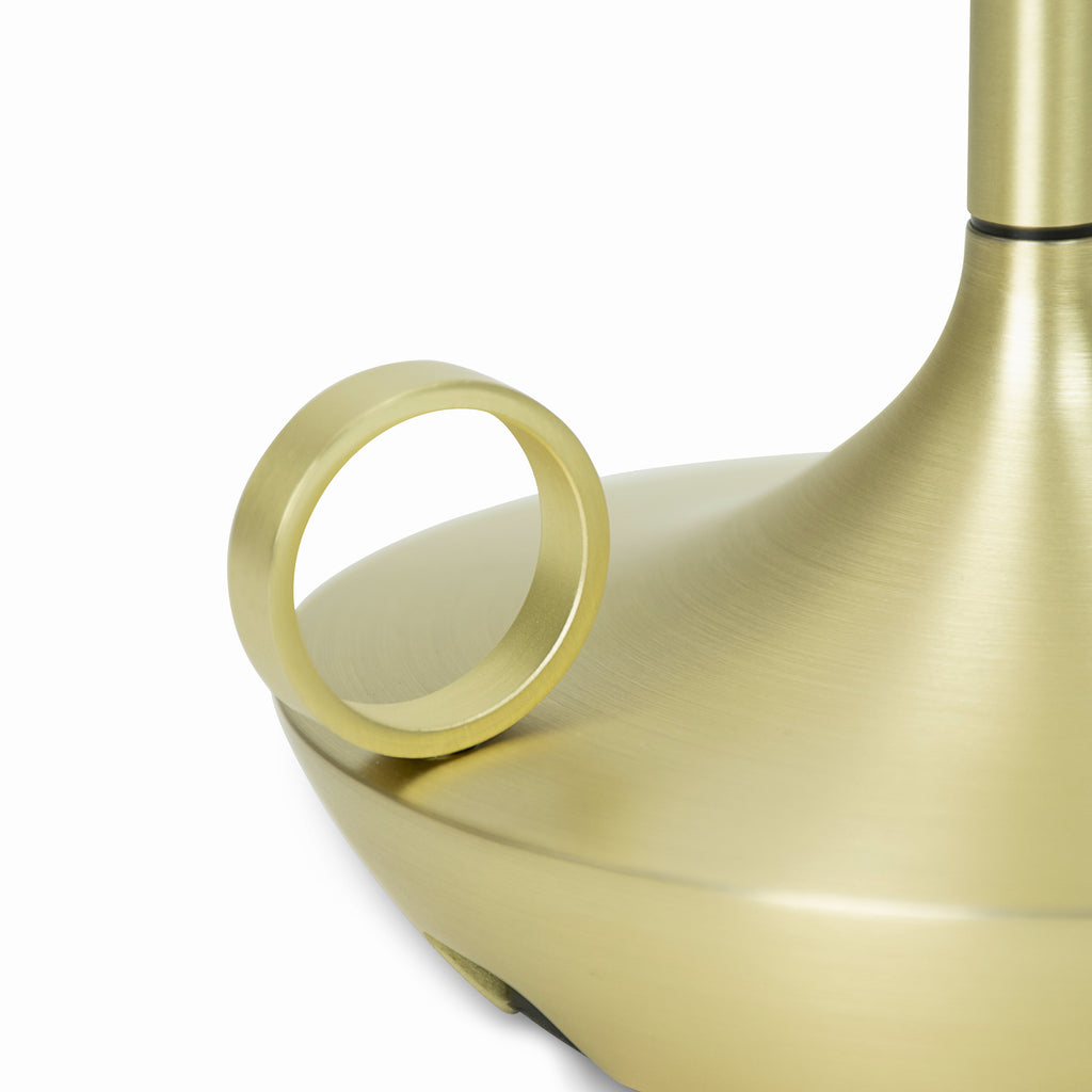 Gray Portable LED Table Lamp with Adjustable Brightness for Indoor and Outdoor Use