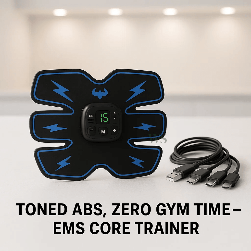 Abs Stimulator | EMS Muscle Toner for Core Strength & Abdominal Training - Portable, Effective Fitness Gear
