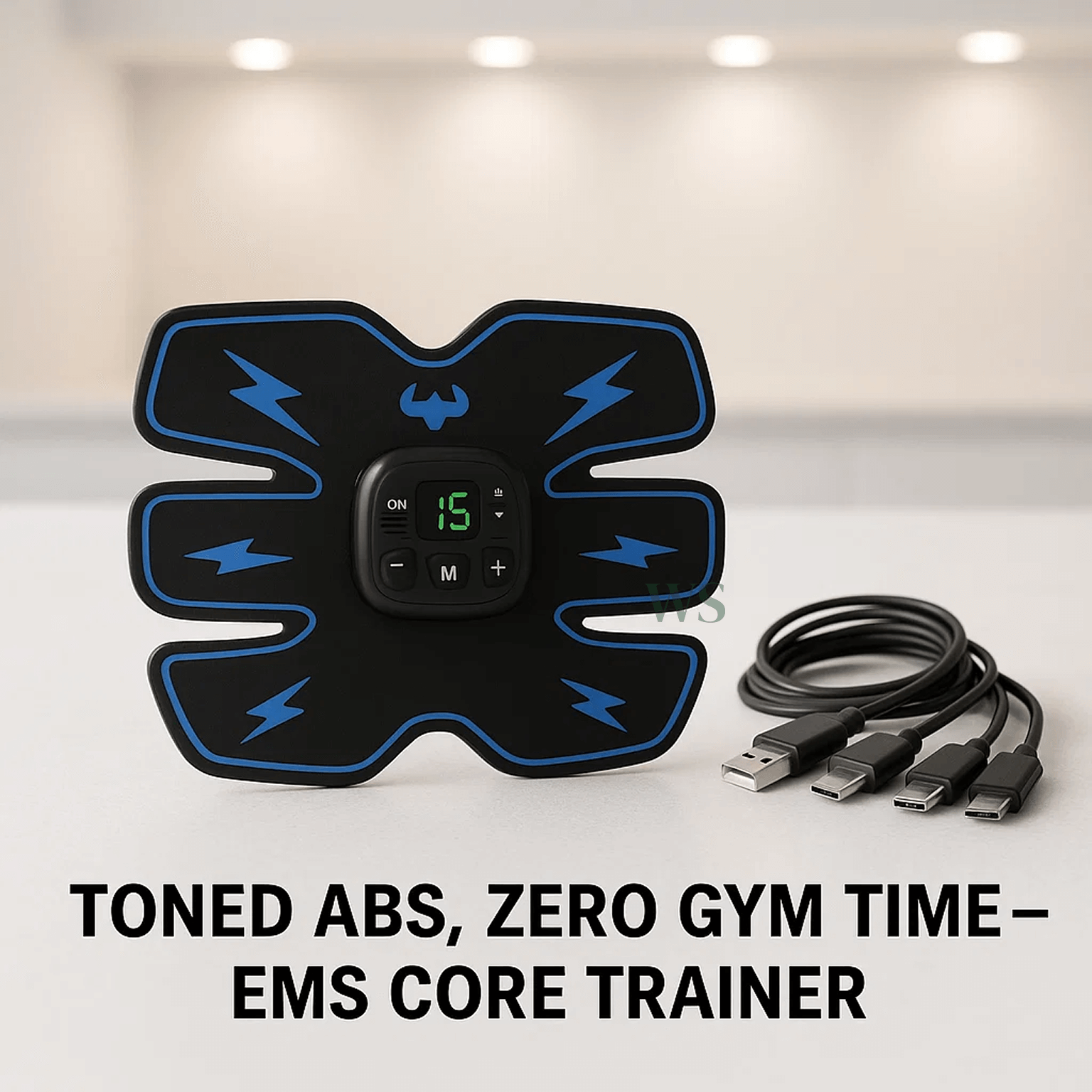 Abs Stimulator | EMS Muscle Toner for Core Strength & Abdominal Training - Portable, Effective Fitness Gear