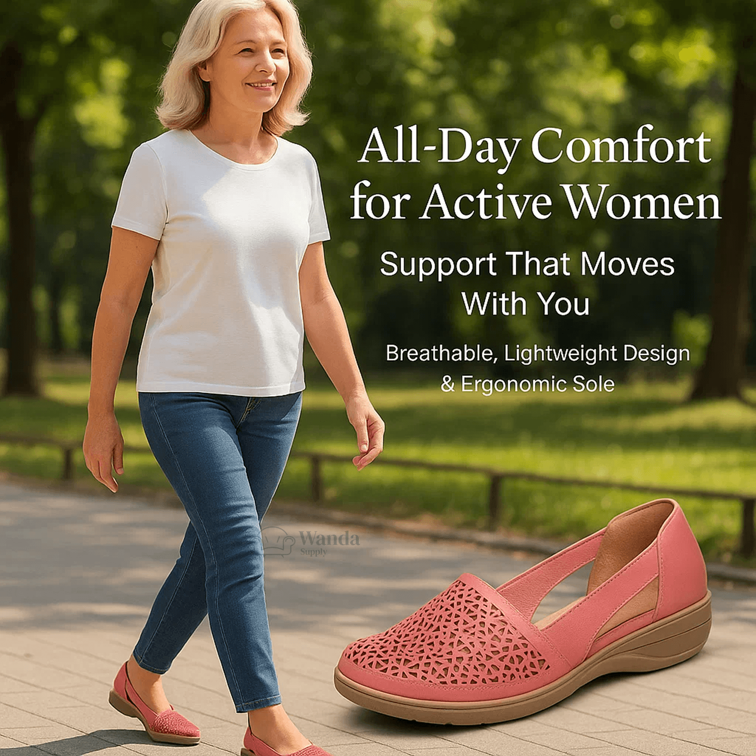 Women’s Orthopedic Sandals - Breathable & Comfortable Flat Shoes - Arch Support Lightweight Design Perfect for All-Day Wear