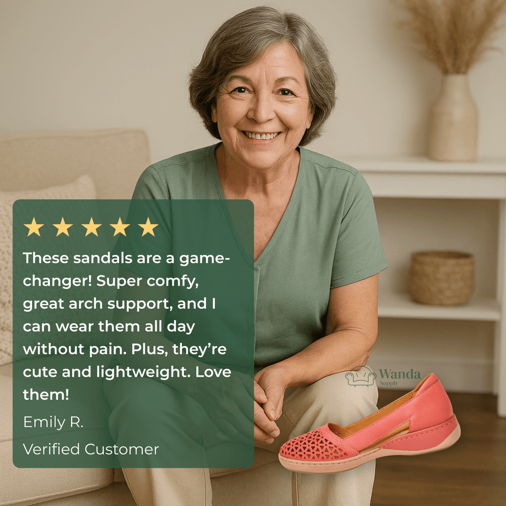 Women’s Orthopedic Sandals - Breathable & Comfortable Flat Shoes - Arch Support Lightweight Design Perfect for All-Day Wear