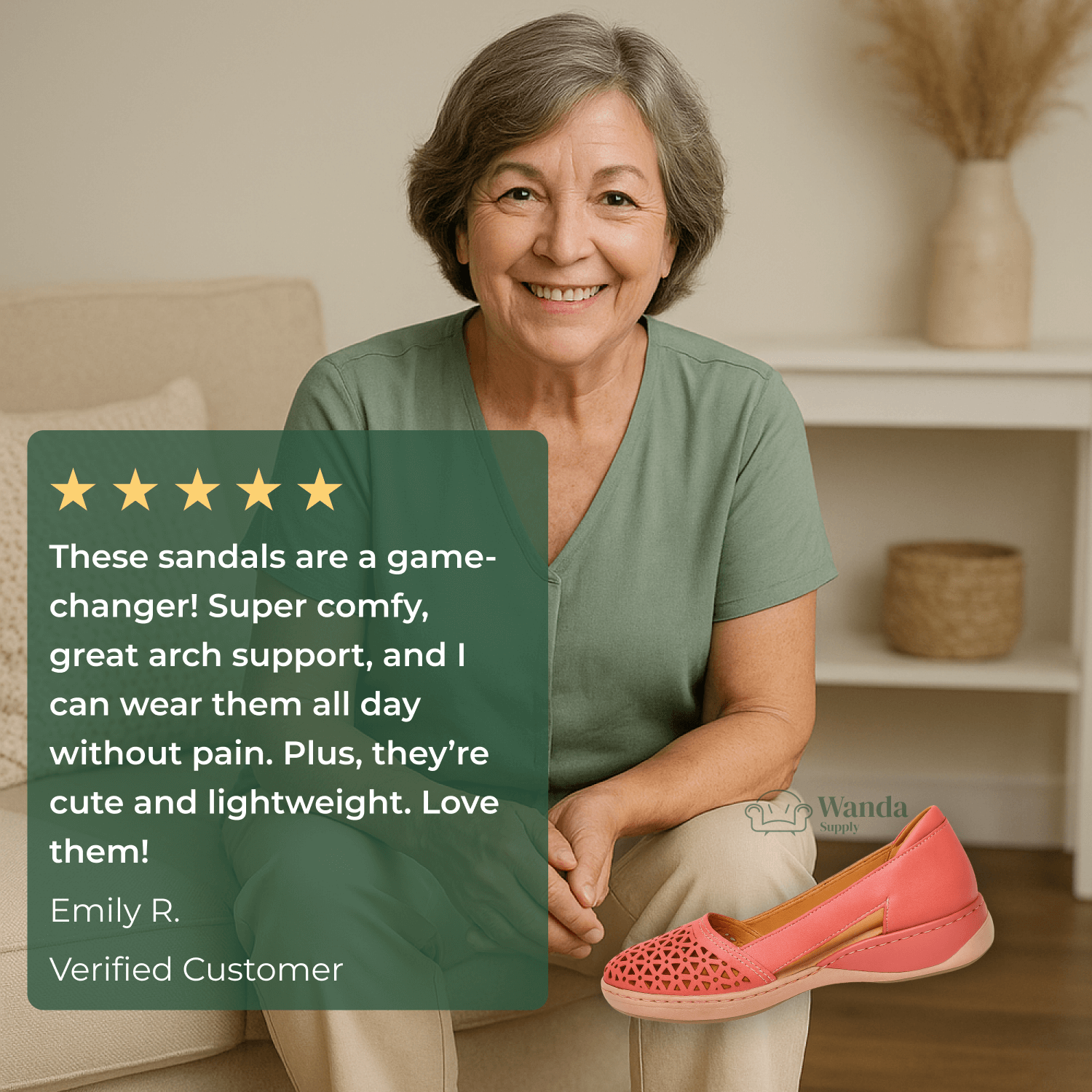 Women’s Orthopedic Sandals - Breathable & Comfortable Flat Shoes - Arch Support Lightweight Design Perfect for All-Day Wear