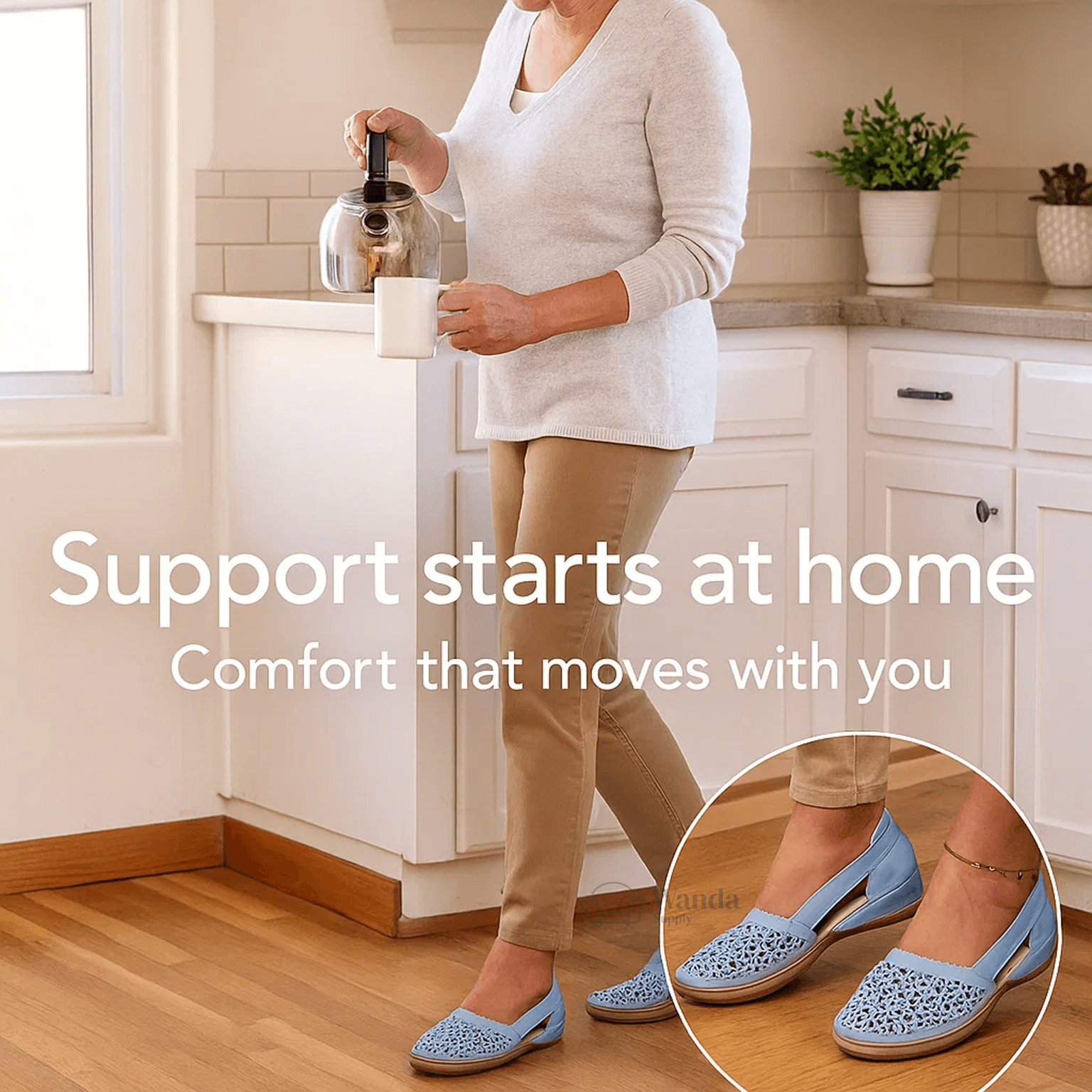 Women’s Orthopedic Sandals - Breathable & Comfortable Flat Shoes - Arch Support Lightweight Design Perfect for All-Day Wear