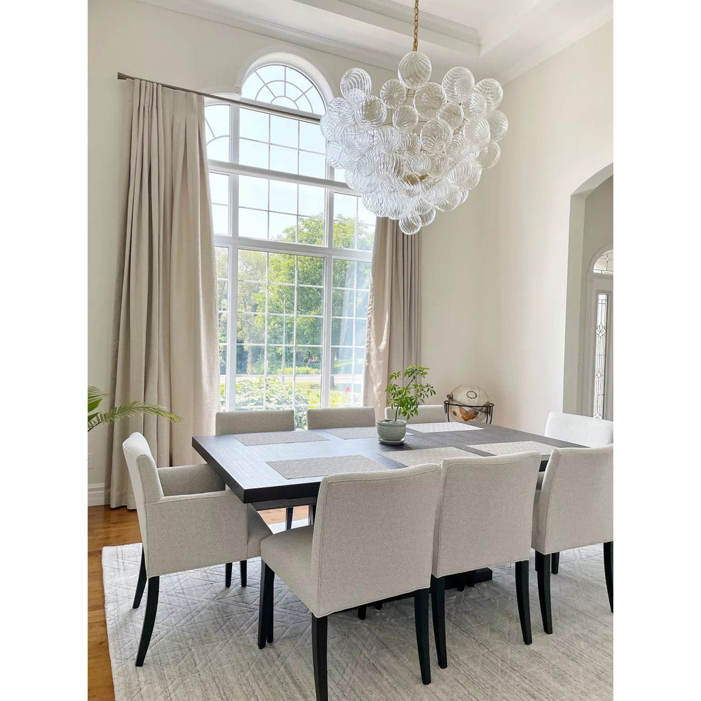 Glass Ball Bubbles Chandelier | Customizable Sizes, Gold Finish & Ideal for Living Room or Dining Area