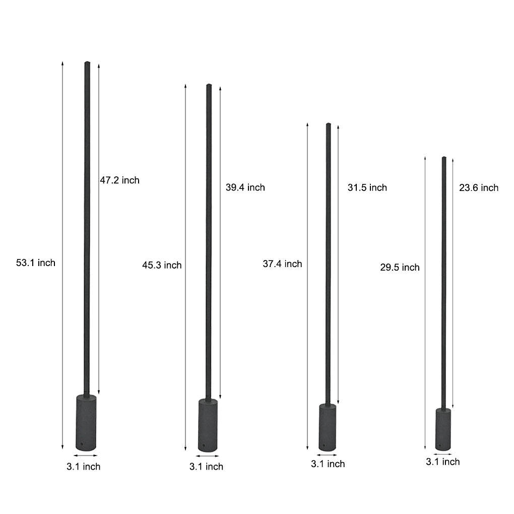 Outdoor Light Bar for Patio & Pool - Rechargeable Free Standing Event Lighting, Tall Landscape & Hanging Pole Lights