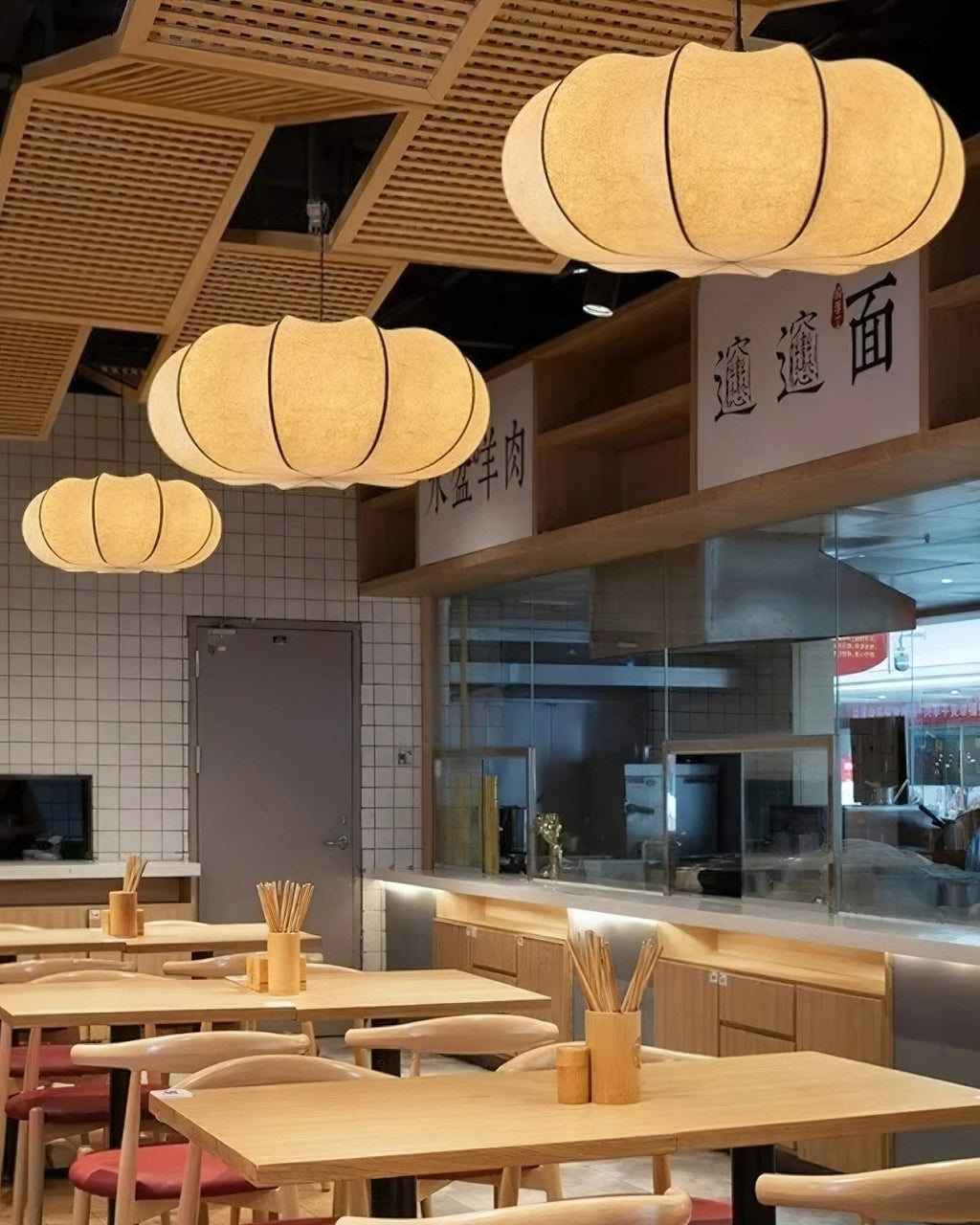 Silk Pendant Lamp - Oblate Design, Modern Lighting Fixture for Home Decor & Dining Room