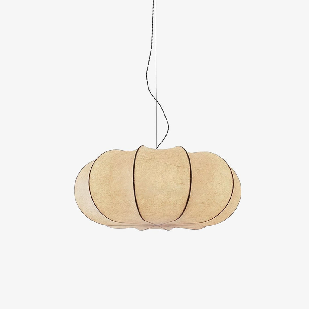Silk Pendant Lamp - Oblate Design, Modern Lighting Fixture for Home Decor & Dining Room