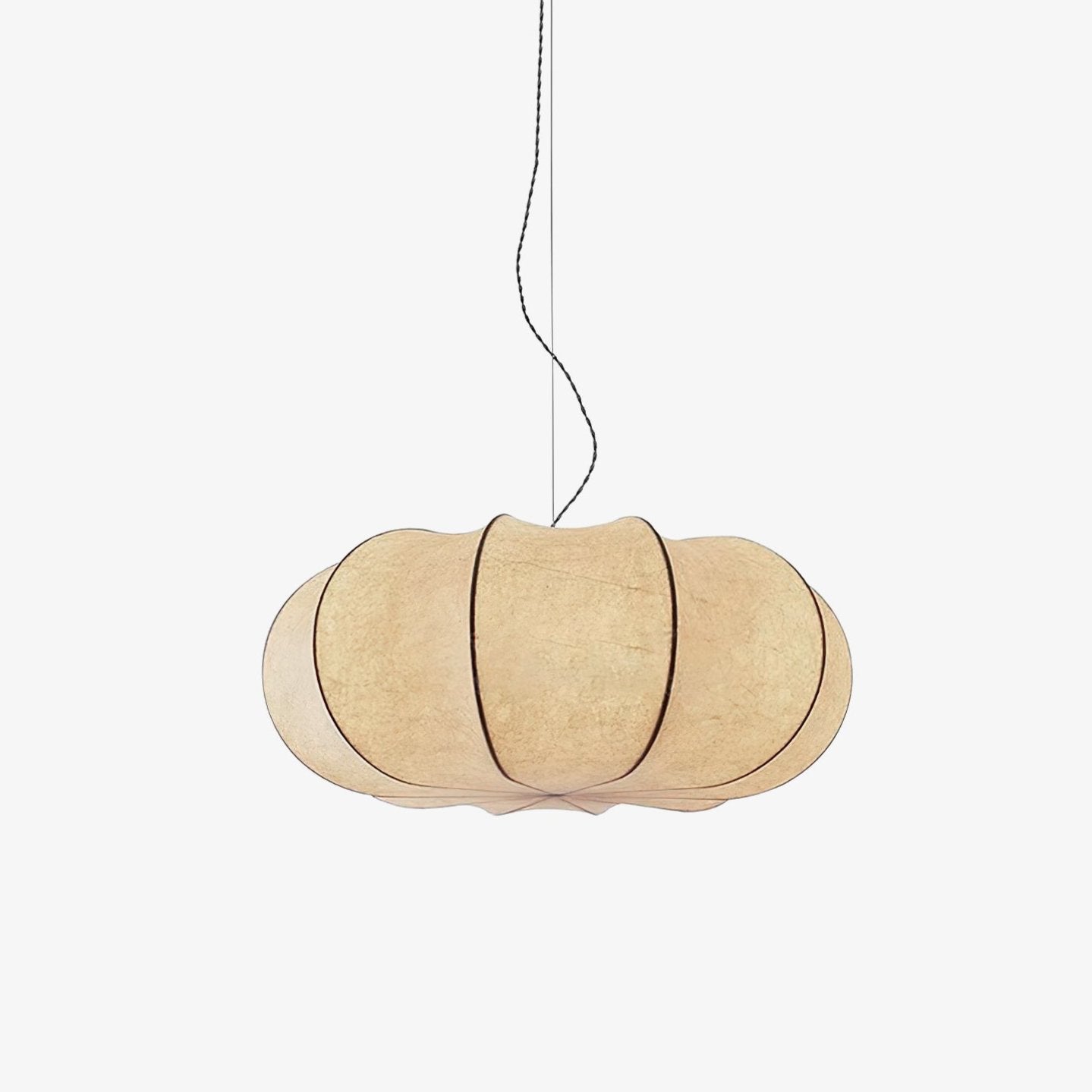 Silk Pendant Lamp - Oblate Design, Modern Lighting Fixture for Home Decor & Dining Room