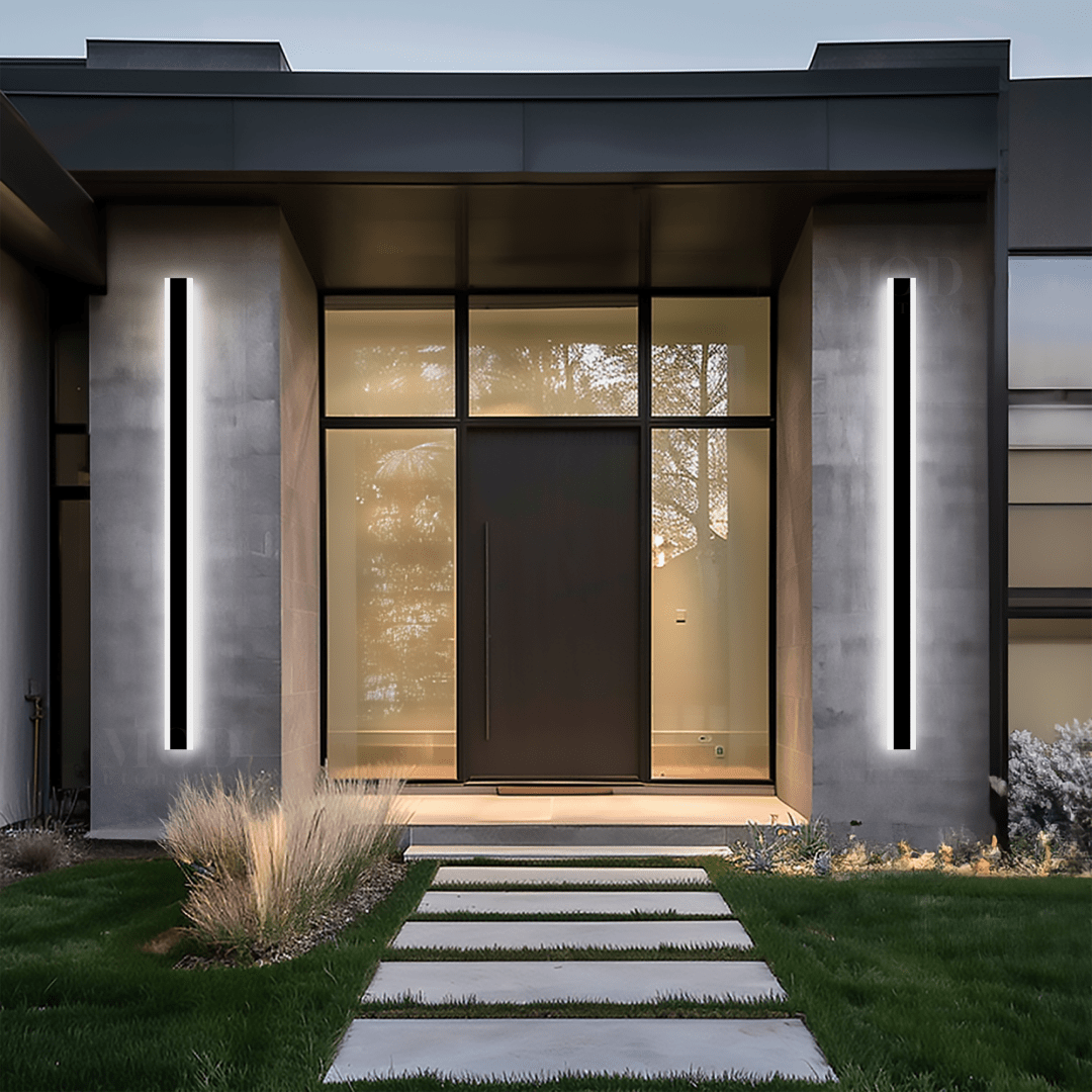 Modern Outdoor LED Wall Light | Dimmable, Weather-Resistant & Anti-Corrosion Sconce with 3 Color Modes for Home Exterior