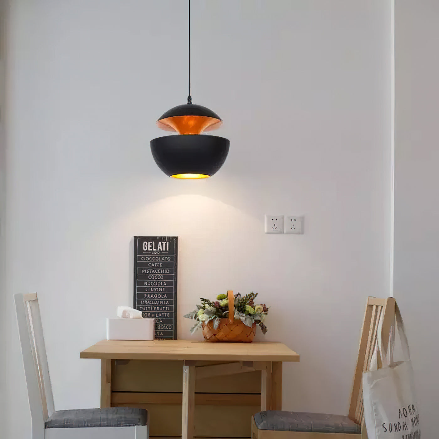Modern Pendant Light Fixture - Sun-Inspired Design for Kitchen & Dining Room Illumination