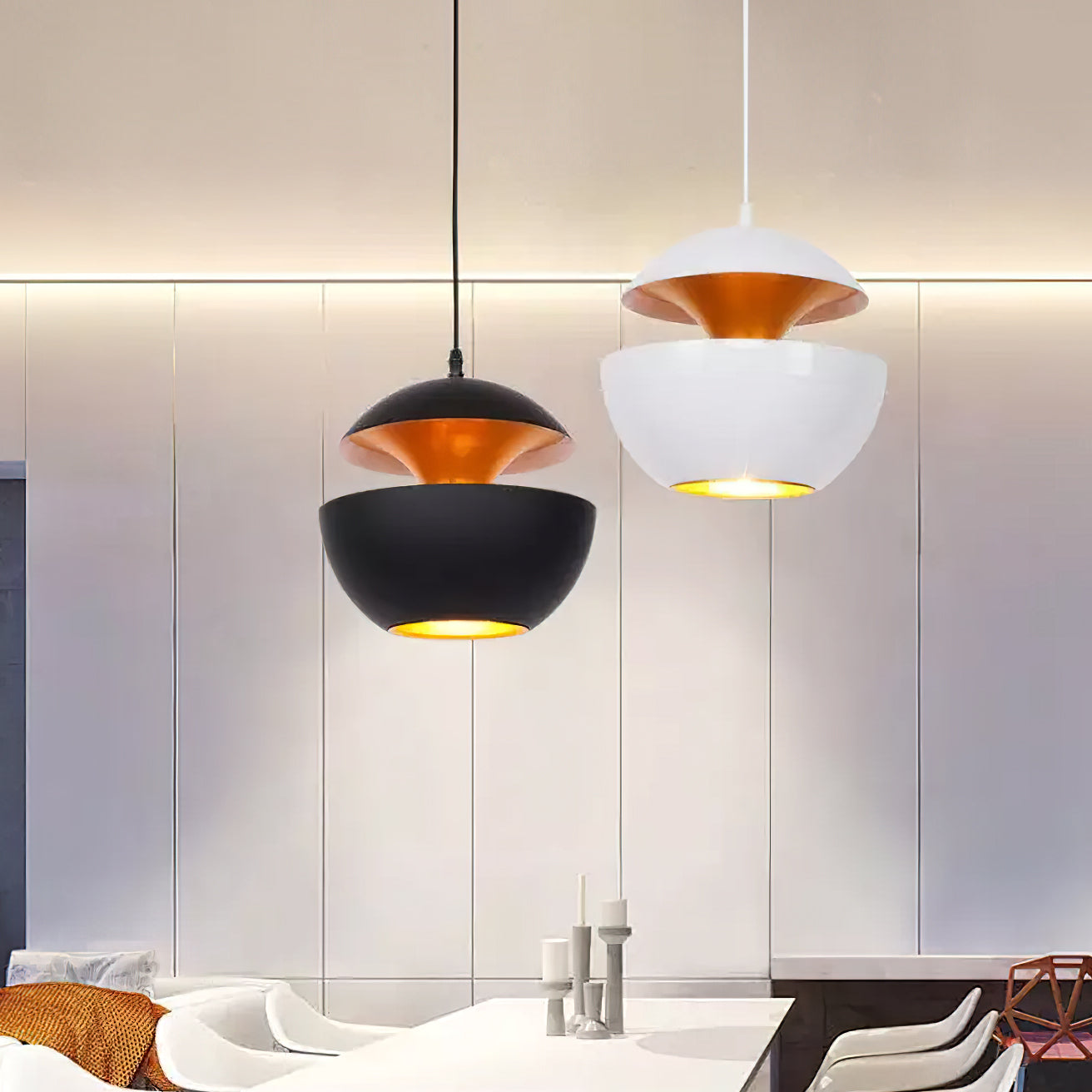Modern Pendant Light Fixture - Sun-Inspired Design for Kitchen & Dining Room Illumination