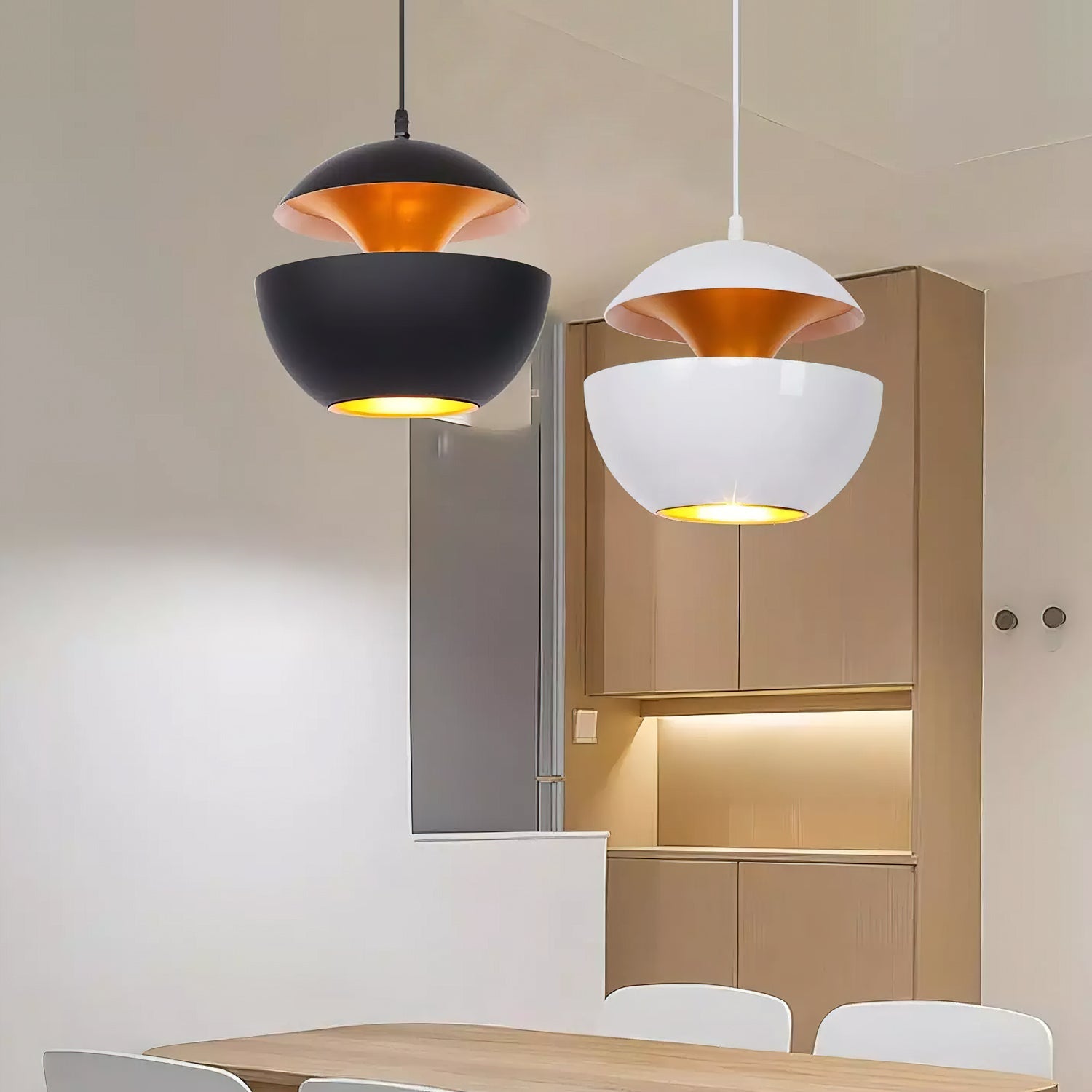 Modern Pendant Light Fixture - Sun-Inspired Design for Kitchen & Dining Room Illumination