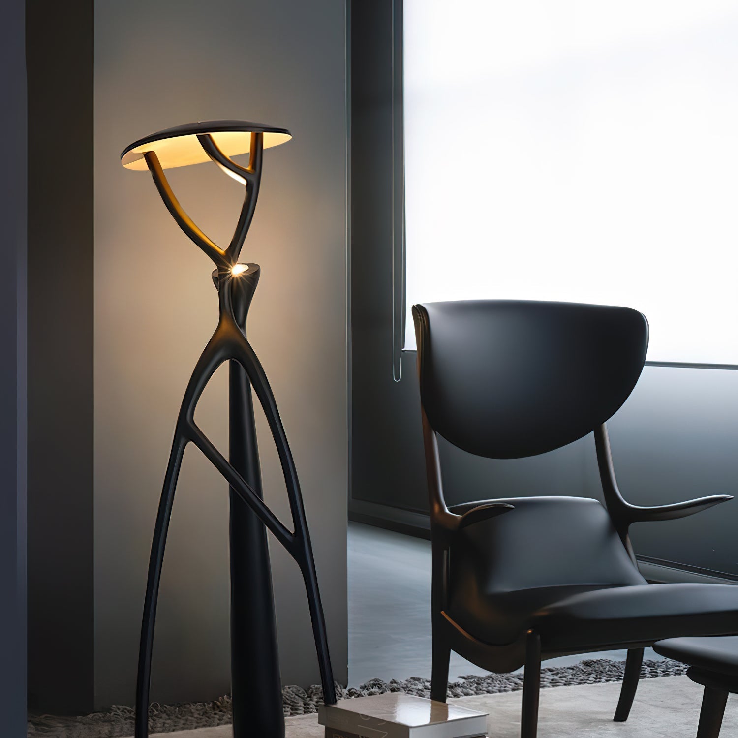 LED Humanoid Standing Floor Lamp with Adjustable Height for Living Room & Bedroom Lighting