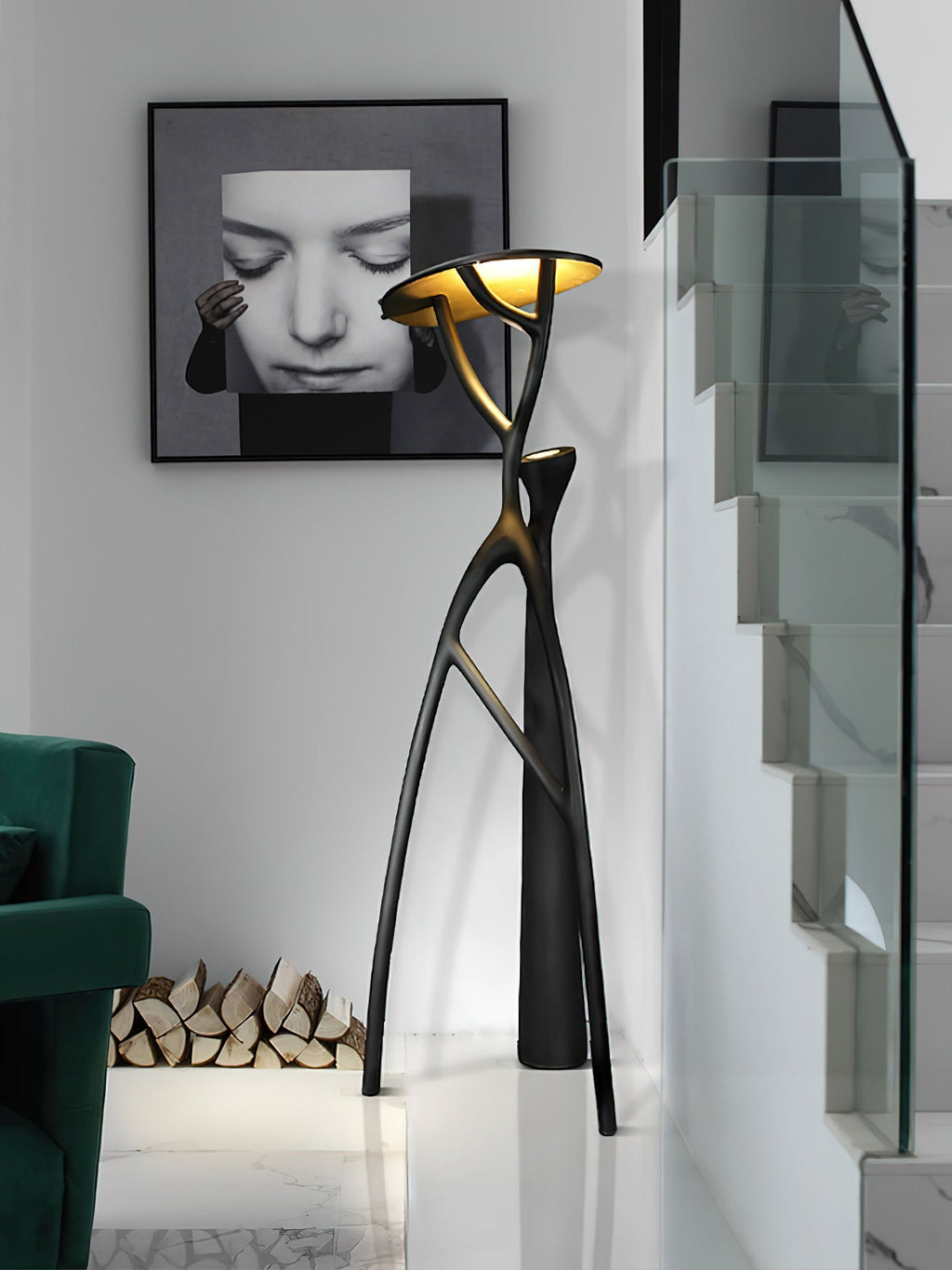 LED Humanoid Standing Floor Lamp with Adjustable Height for Living Room & Bedroom Lighting