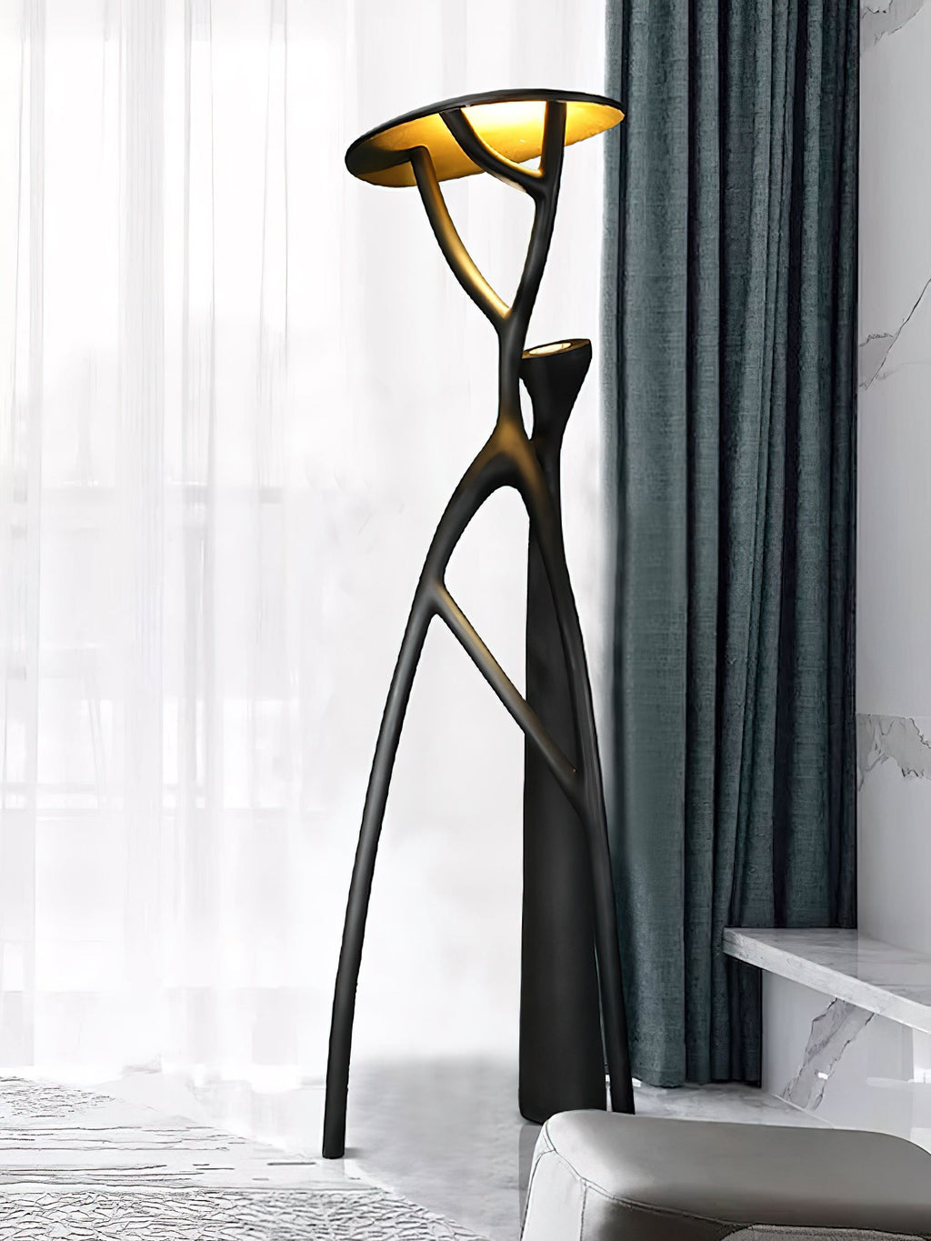 LED Humanoid Standing Floor Lamp with Adjustable Height for Living Room & Bedroom Lighting