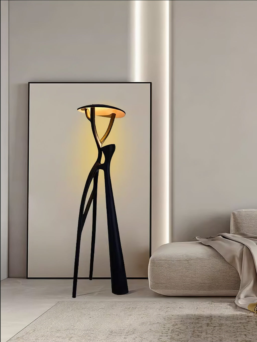 LED Humanoid Standing Floor Lamp with Adjustable Height for Living Room & Bedroom Lighting