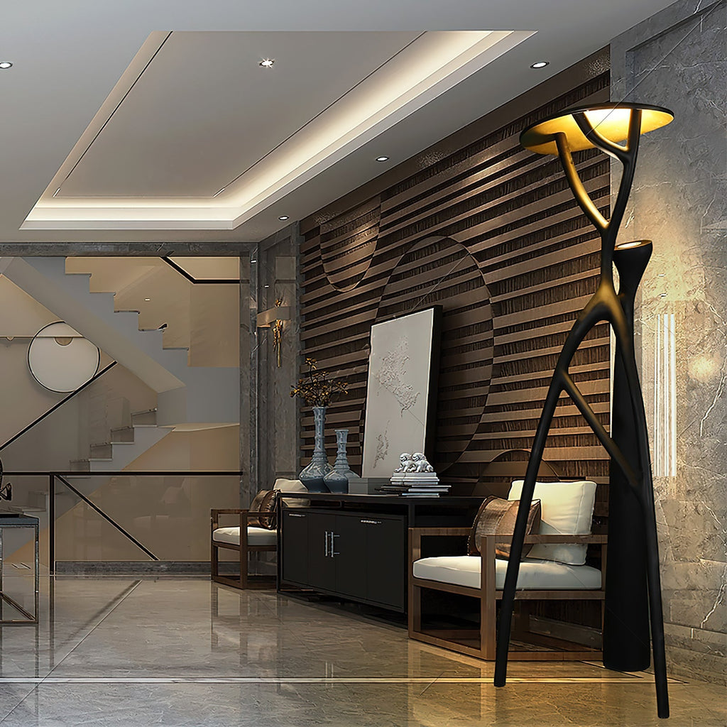 LED Humanoid Standing Floor Lamp with Adjustable Height for Living Room & Bedroom Lighting