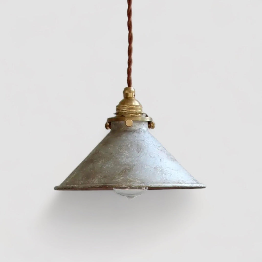 Industrial Vintage Pendant Light Fixture with Metal Shade for Kitchen Island, Bar & Dining Room Lighting