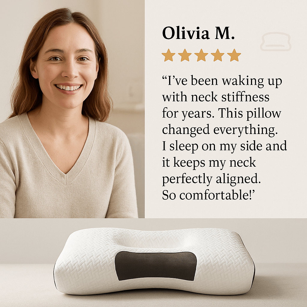 Orthopedic Neck Pillow for Sleeping - Relieve Shoulder Pain and Stiff Neck with Cervical Support for Back and Side Sleepers