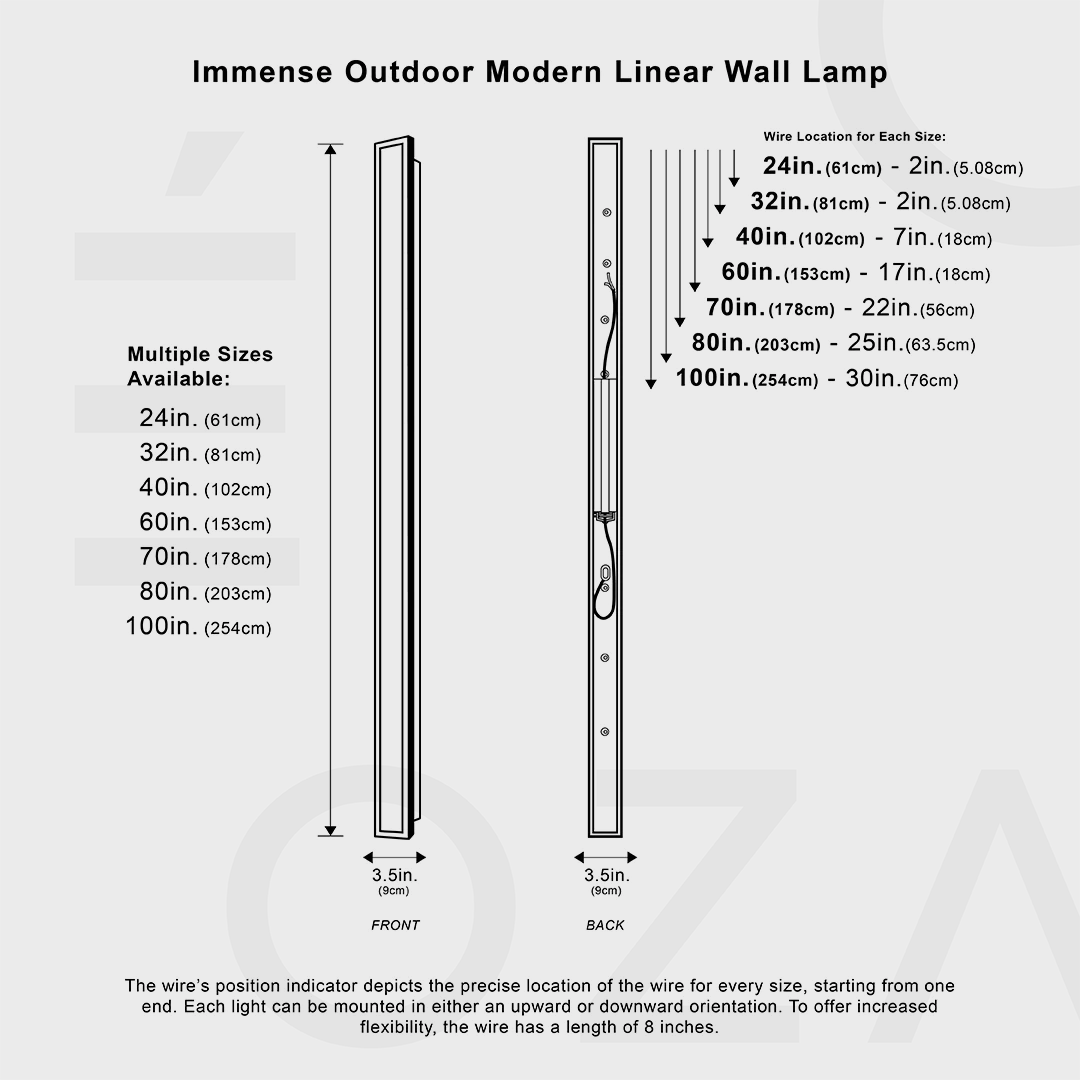 Linear Minimalist Wall Lamp for Modern Outdoors - Vertical Exterior Sconces & Lighting