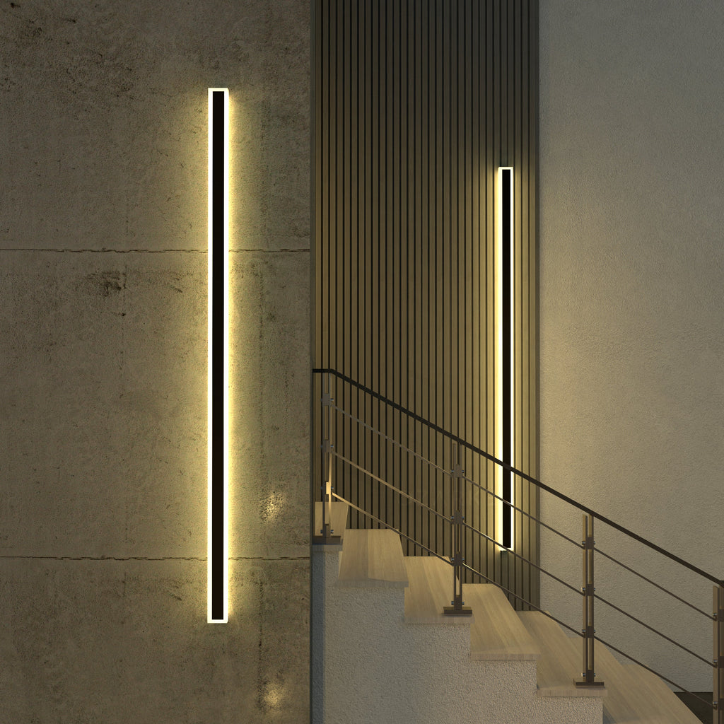 Linear Minimalist Wall Lamp for Modern Outdoors - Vertical Exterior Sconces & Lighting