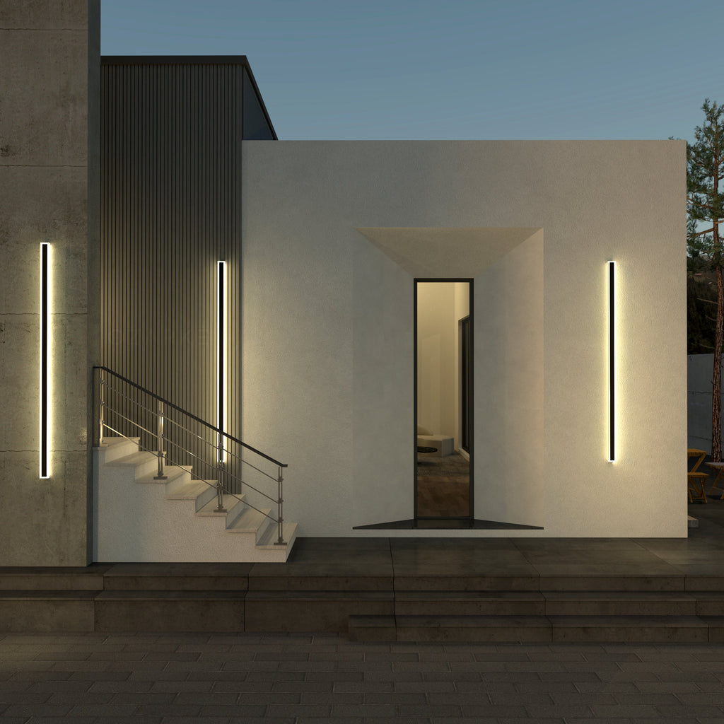 Linear Minimalist Wall Lamp for Modern Outdoors - Vertical Exterior Sconces & Lighting