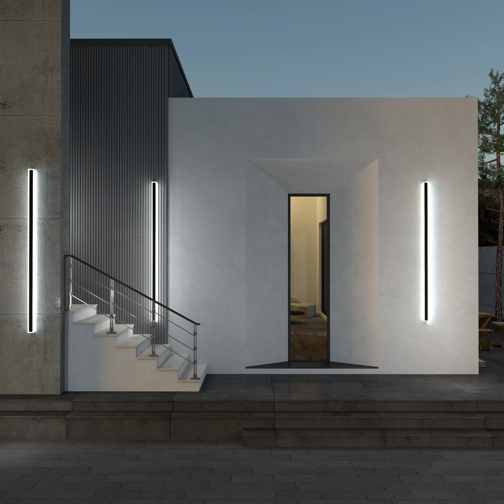 Linear Minimalist Wall Lamp for Modern Outdoors - Vertical Exterior Sconces & Lighting