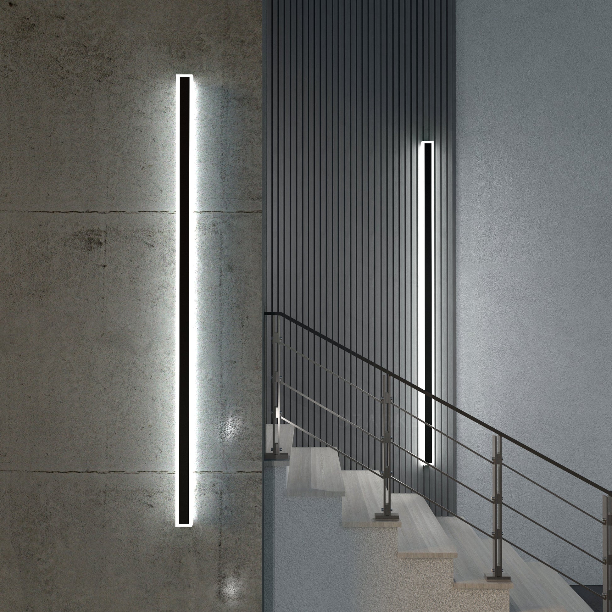 Linear Minimalist Wall Lamp for Modern Outdoors - Vertical Exterior Sconces & Lighting