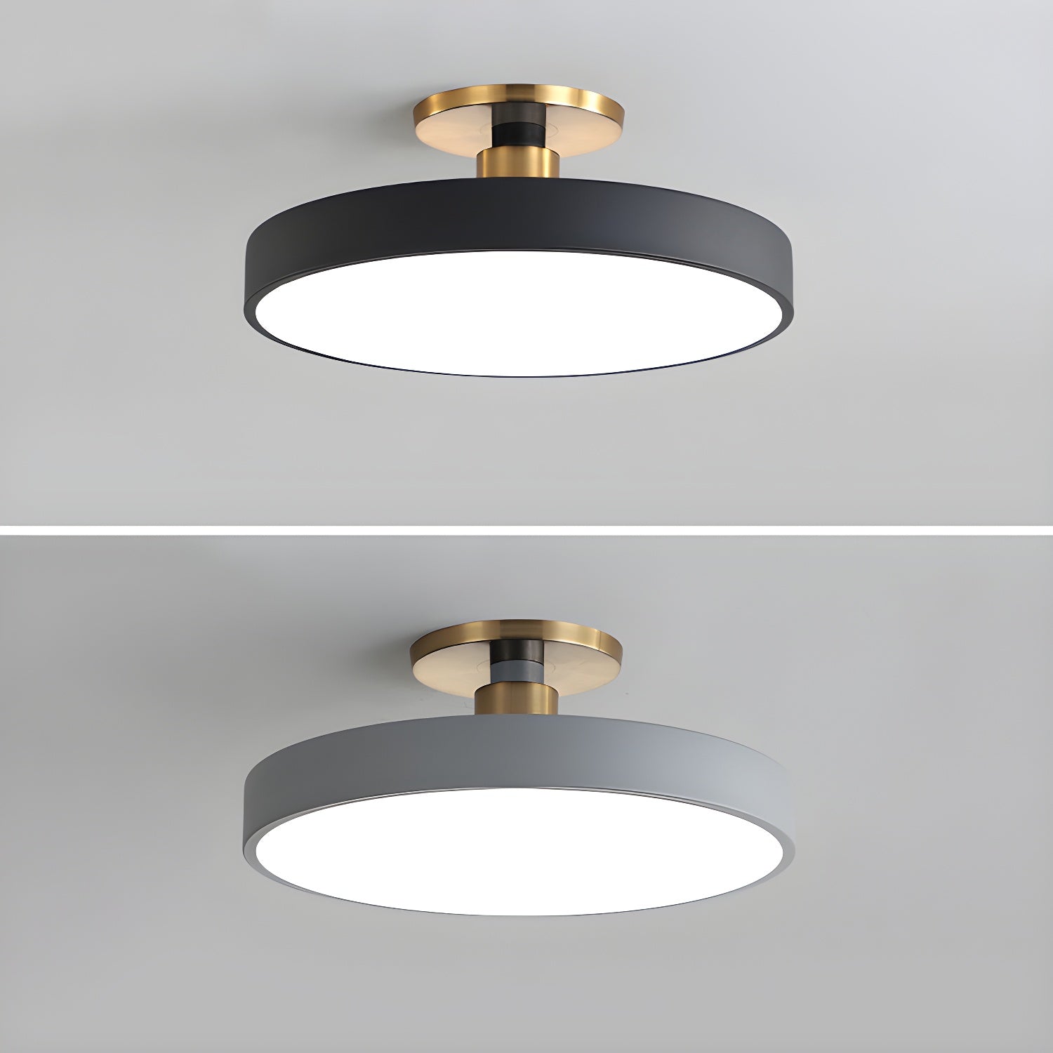 LED Flush Mount Ceiling Lamp - Modern Isla Design with Soft White Light for Living Room & Hallway Illumination