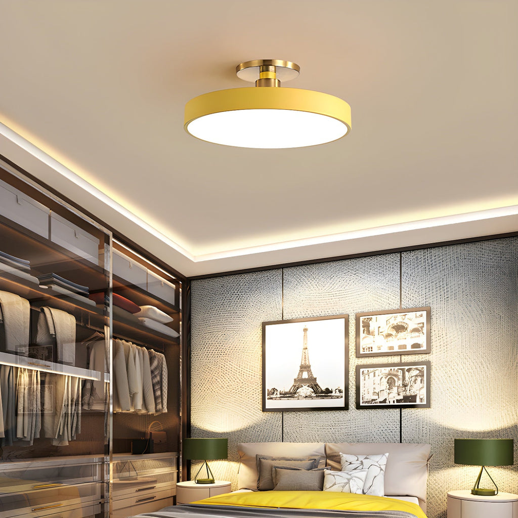 LED Flush Mount Ceiling Lamp - Modern Isla Design with Soft White Light for Living Room & Hallway Illumination