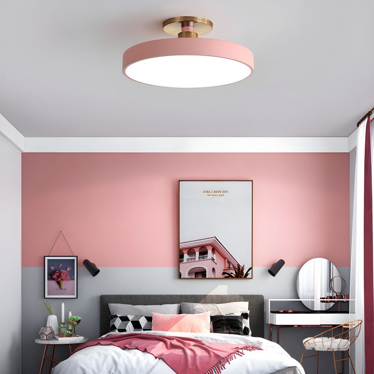 LED Flush Mount Ceiling Lamp - Modern Isla Design with Soft White Light for Living Room & Hallway Illumination