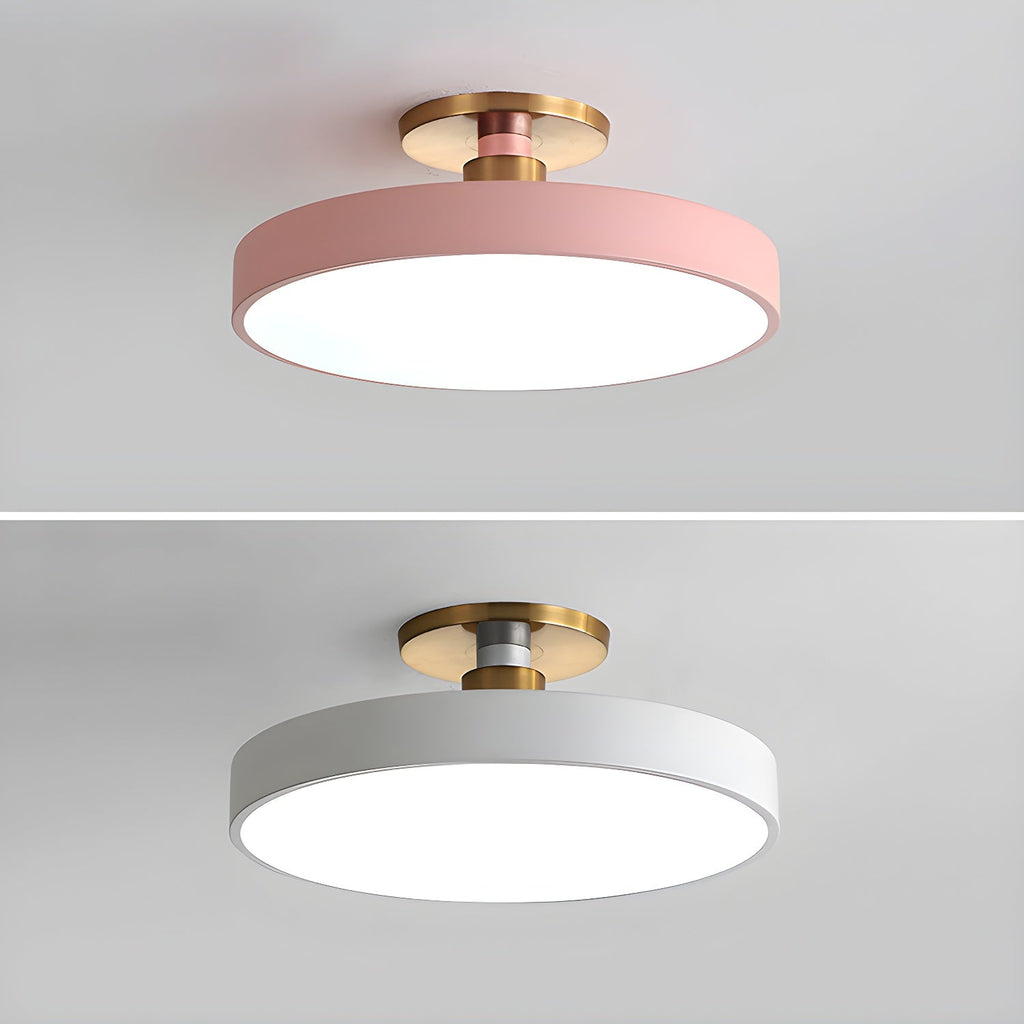 LED Flush Mount Ceiling Lamp - Modern Isla Design with Soft White Light for Living Room & Hallway Illumination