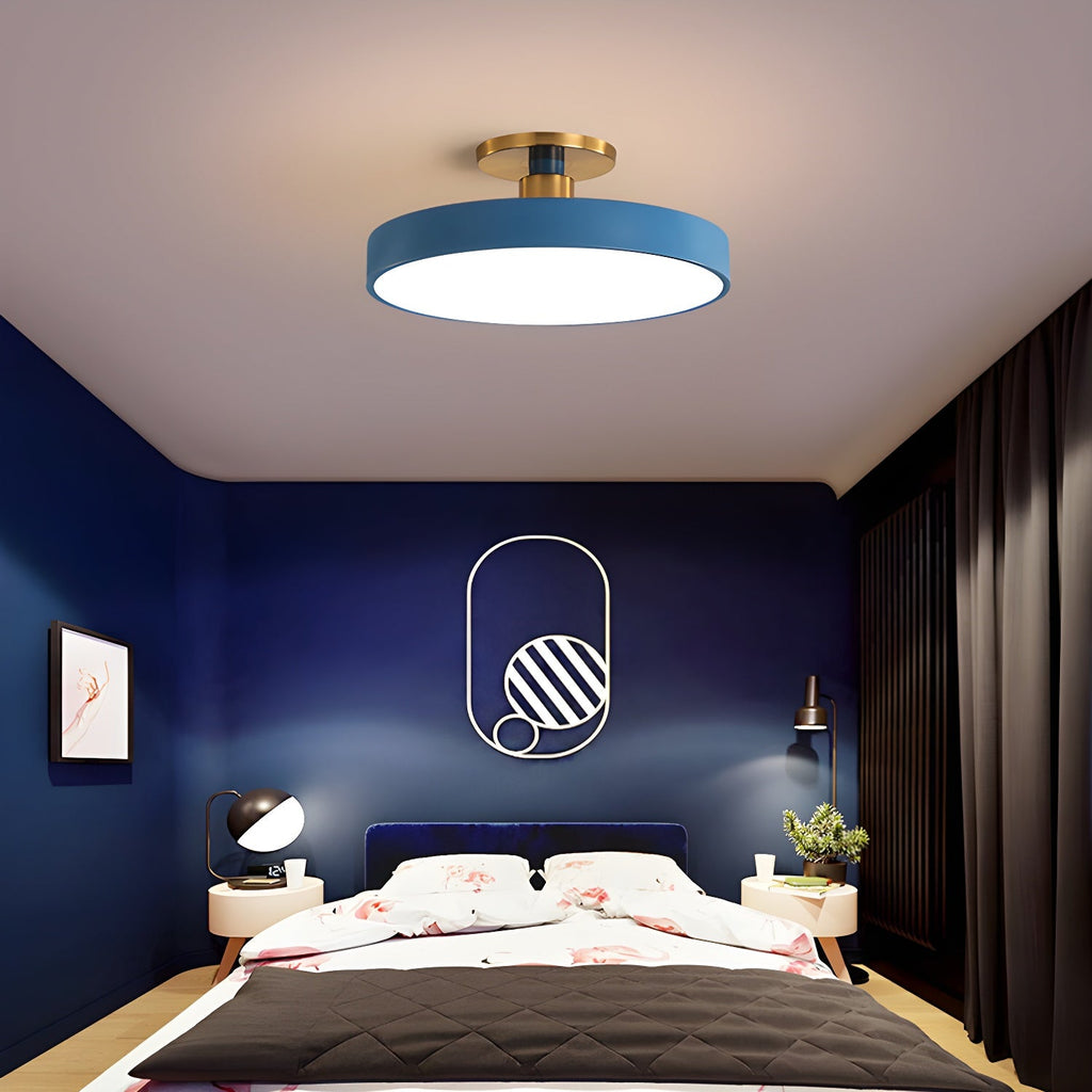 LED Flush Mount Ceiling Lamp - Modern Isla Design with Soft White Light for Living Room & Hallway Illumination