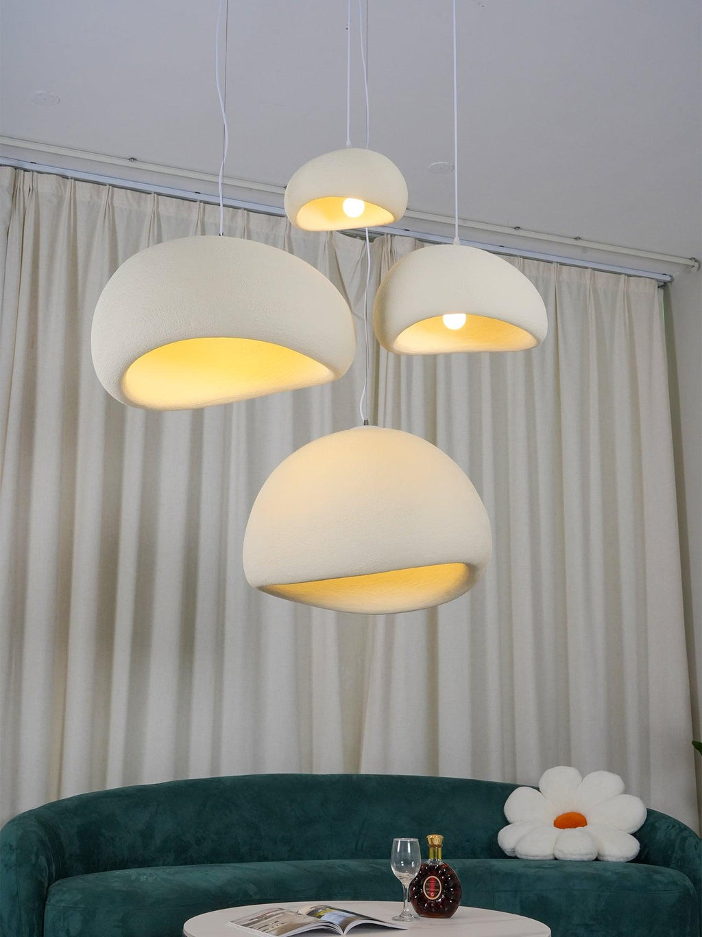LED Cloud Pendant Light - Modern White Fixture for Living Room & Dining Room Lighting