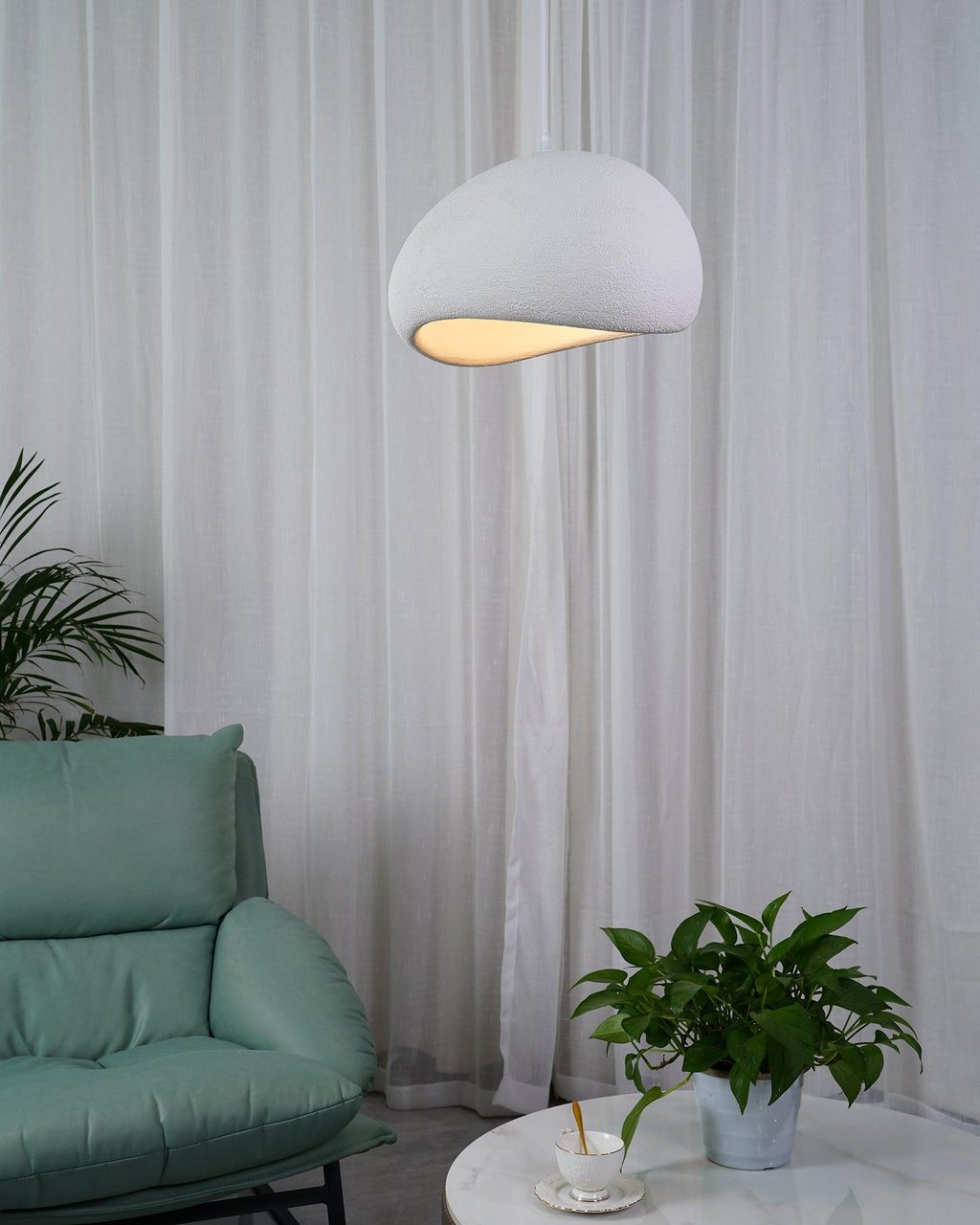 LED Cloud Pendant Light - Modern White Fixture for Living Room & Dining Room Lighting