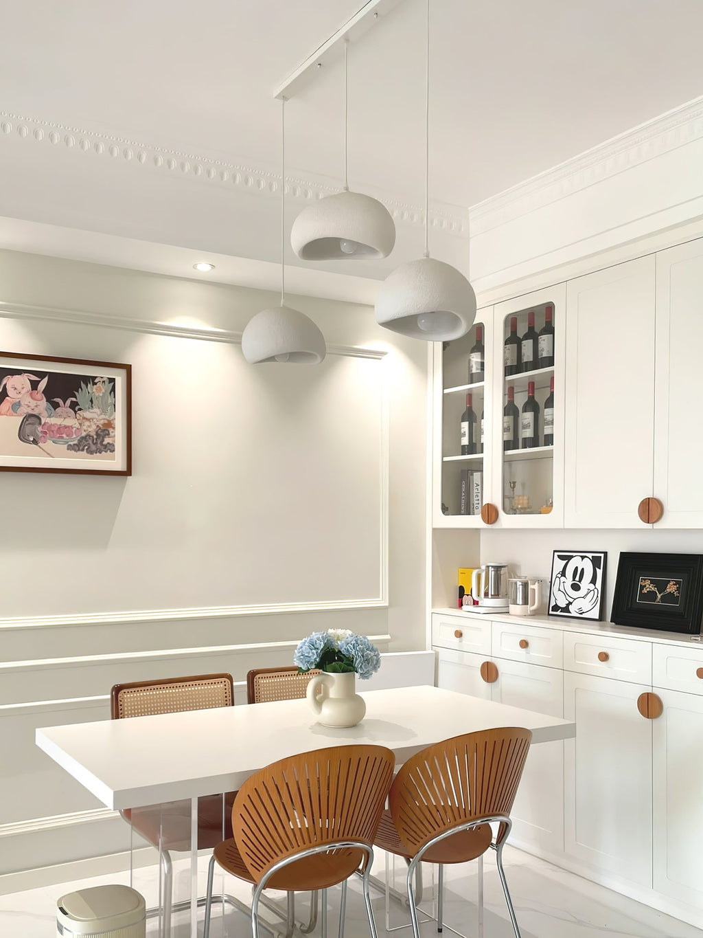 LED Cloud Pendant Light - Modern White Fixture for Living Room & Dining Room Lighting