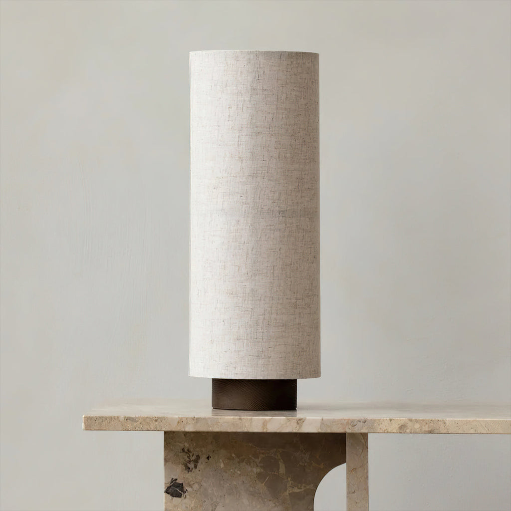 Linen Table Lamp with Adjustable Brightness for Living Room, Bedroom, and Office Decor