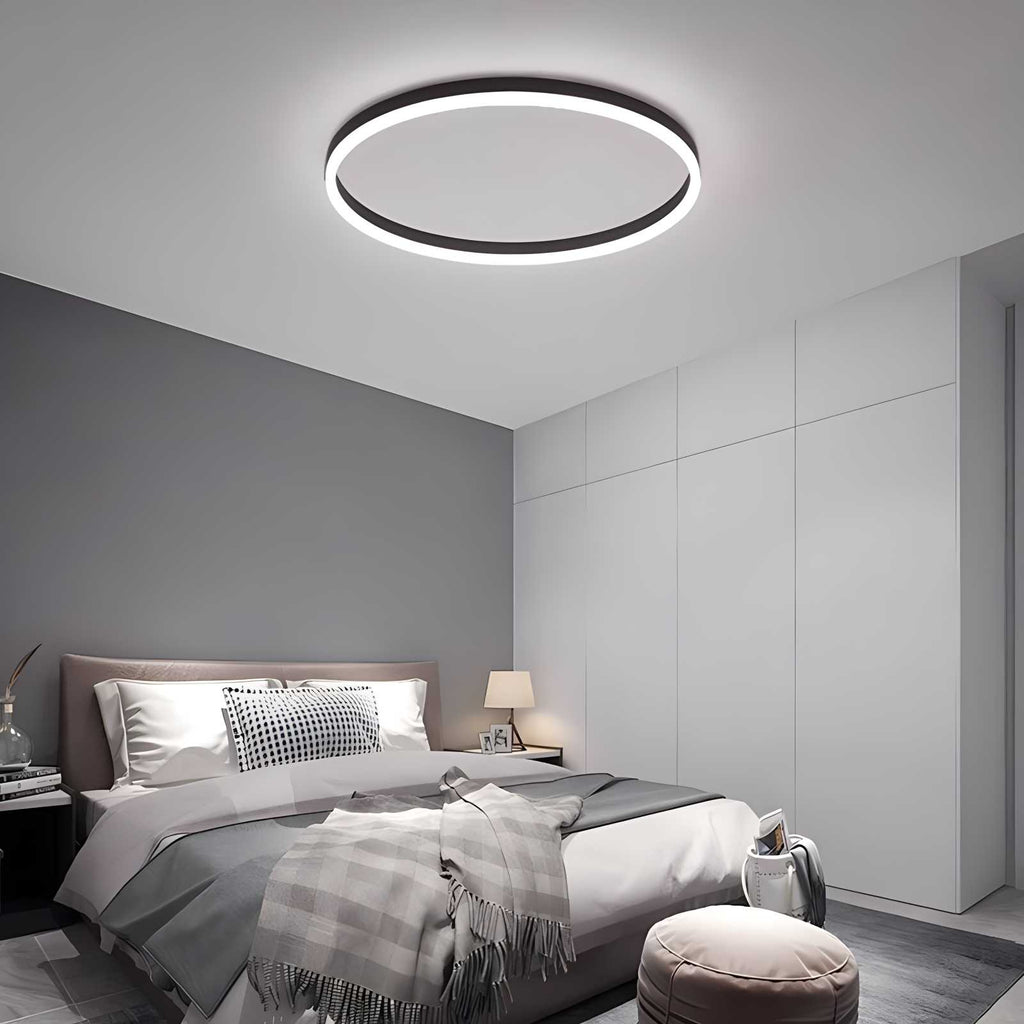 LED Circular Ceiling Lamp - Nordic Style Fixture for Bedroom Lighting & Home Decor