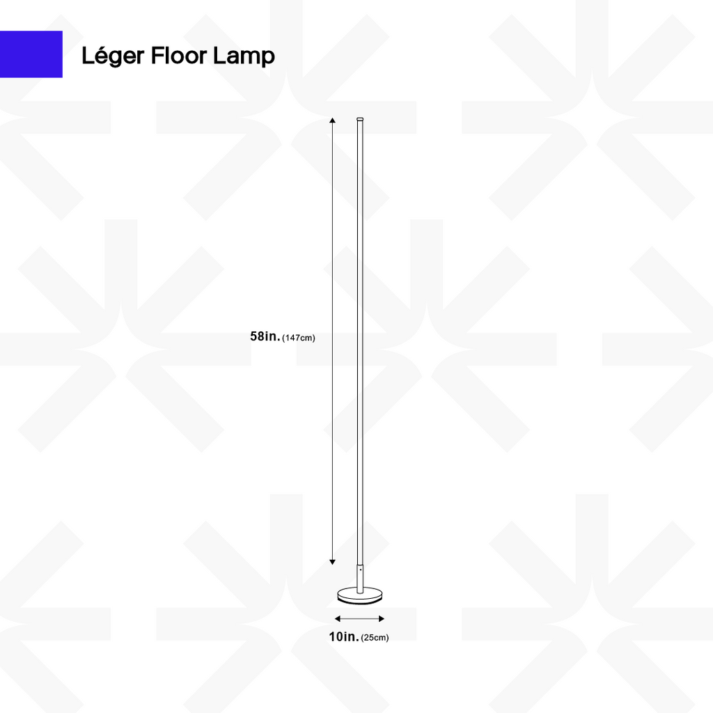 LED Floor Lamp with Adjustable Height and Modern Design for Living Room & Bedroom Lighting
