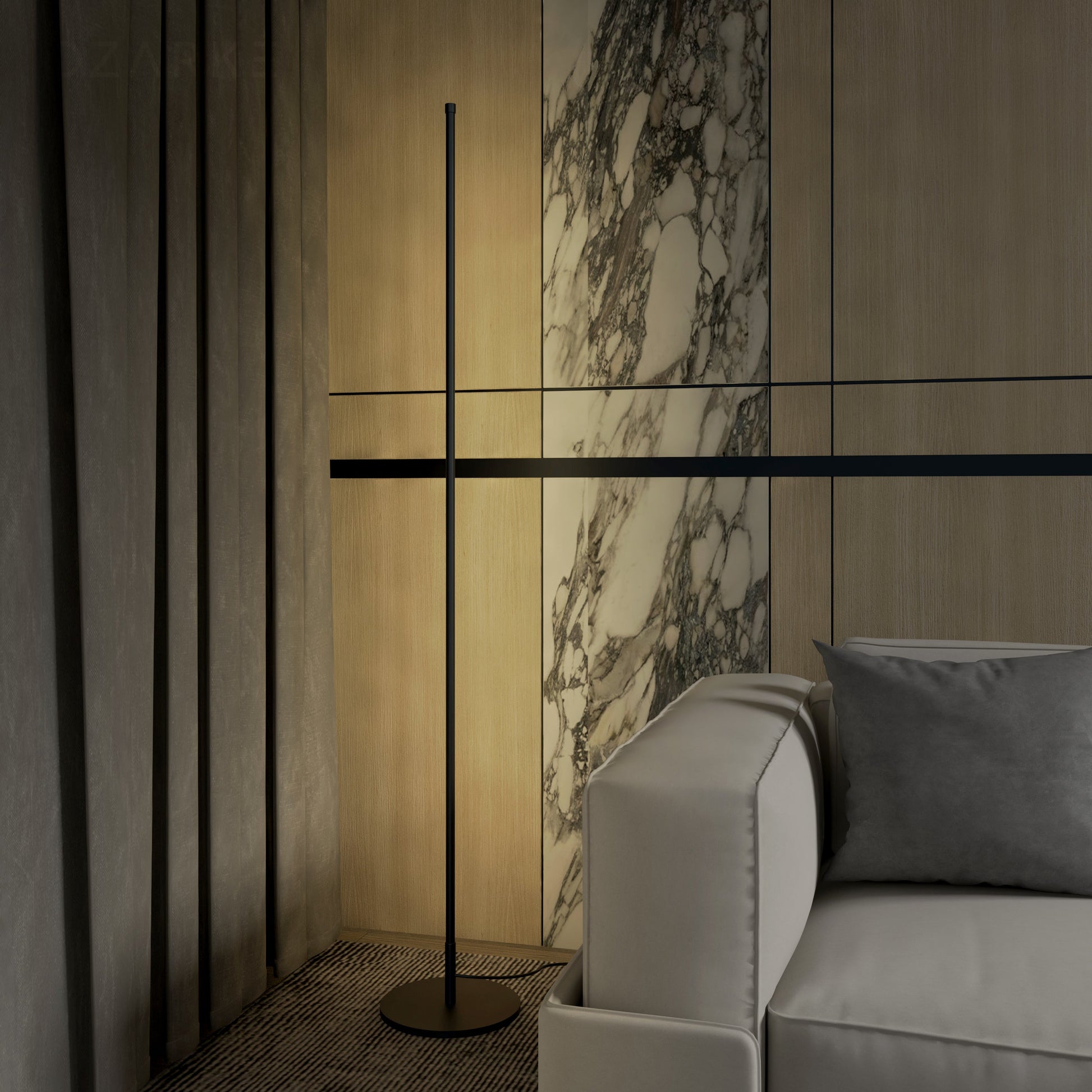 LED Floor Lamp with Adjustable Height and Modern Design for Living Room & Bedroom Lighting