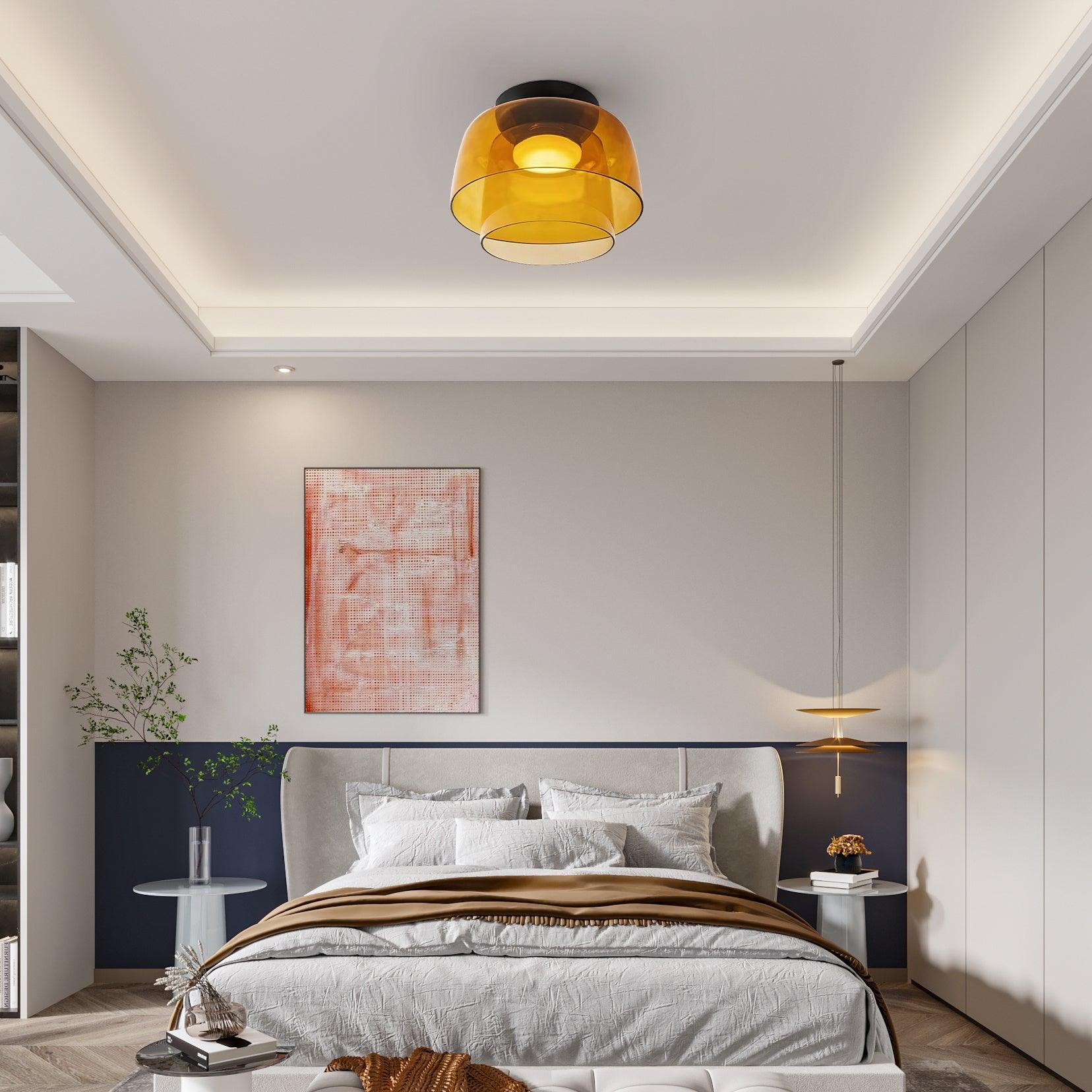 LED Flush Mount Ceiling Light - Modern White Fixture for Living Room, Kitchen & Hallway Lighting