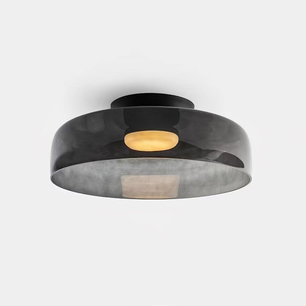 LED Flush Mount Ceiling Light - Modern White Fixture for Living Room, Kitchen & Hallway Lighting