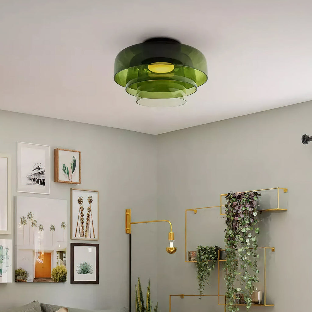 LED Flush Mount Ceiling Light - Modern White Fixture for Living Room, Kitchen & Hallway Lighting