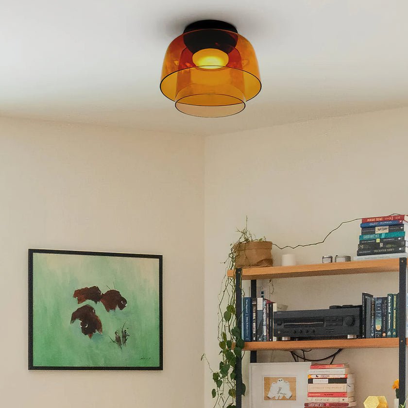 LED Flush Mount Ceiling Light - Modern White Fixture for Living Room, Kitchen & Hallway Lighting