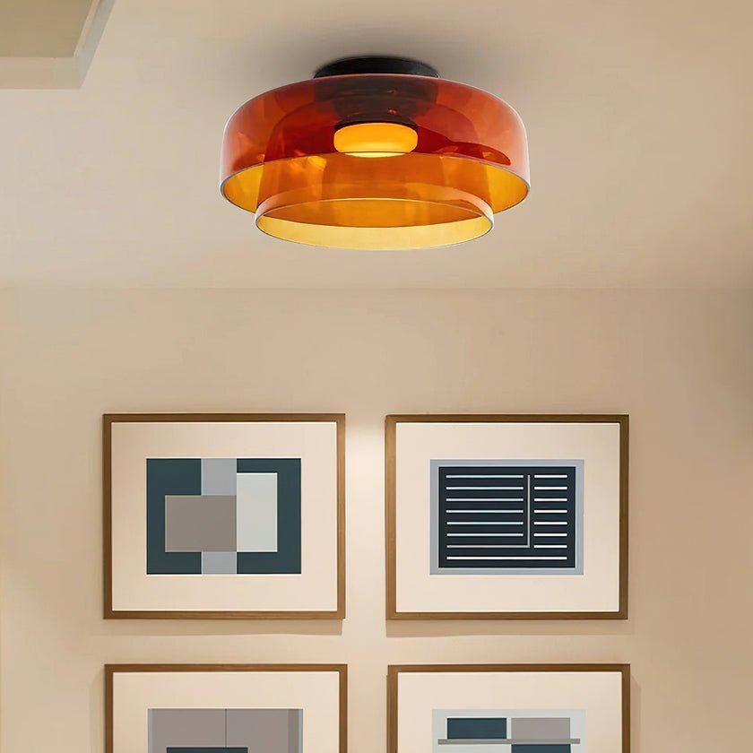 LED Flush Mount Ceiling Light - Modern White Fixture for Living Room, Kitchen & Hallway Lighting
