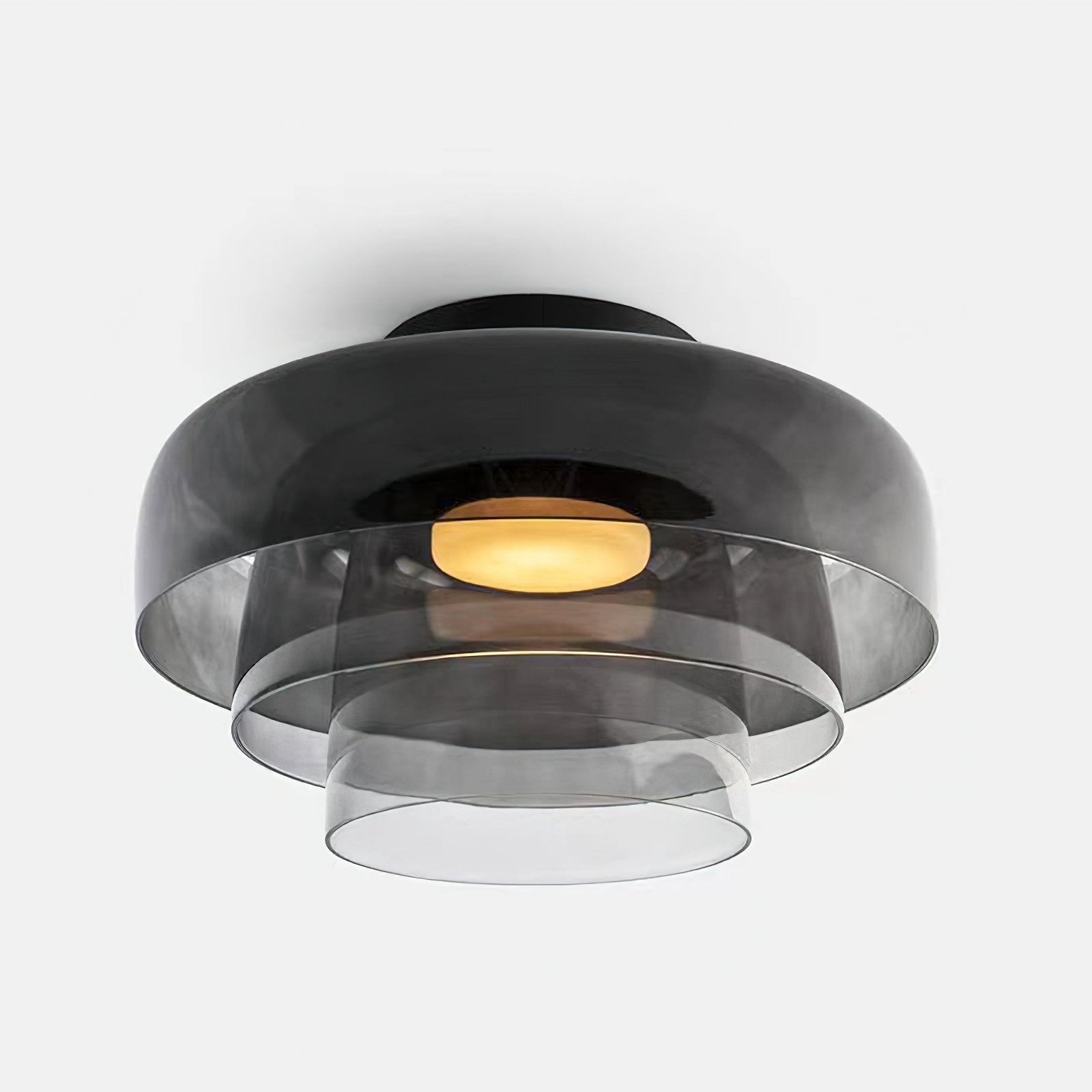 LED Flush Mount Ceiling Light - Modern White Fixture for Living Room, Kitchen & Hallway Lighting