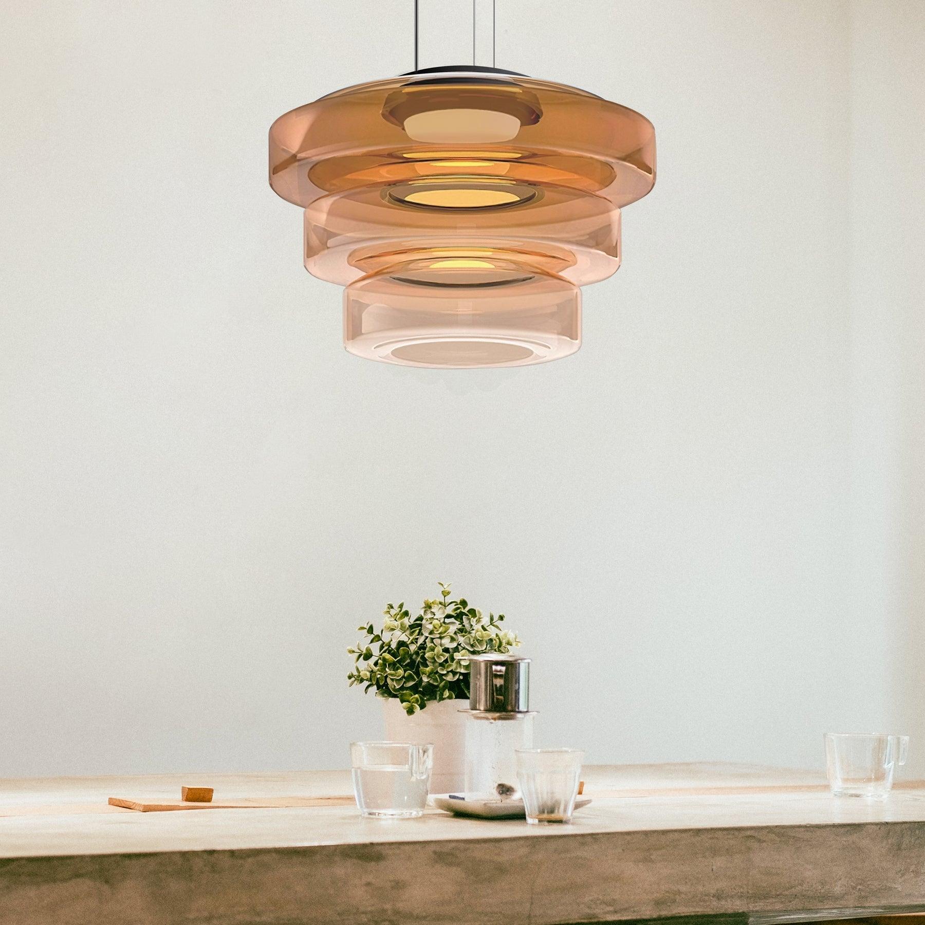 Levels Series Pendant Light - Modern Adjustable Hanging Fixture for Kitchen Island & Dining Room